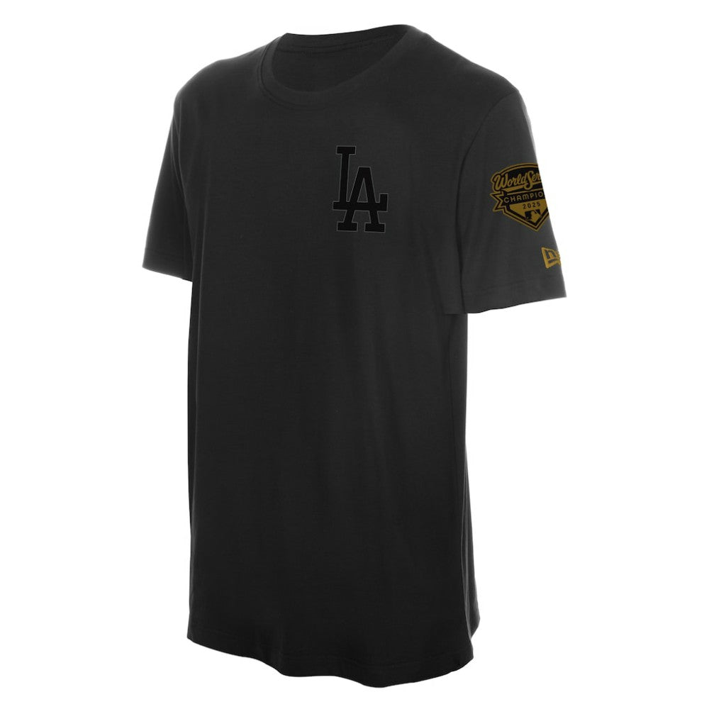 Los Angeles Dodgers New Era 2026 Gold Collection Logo & Patch T-Shirt - Black T-shirts