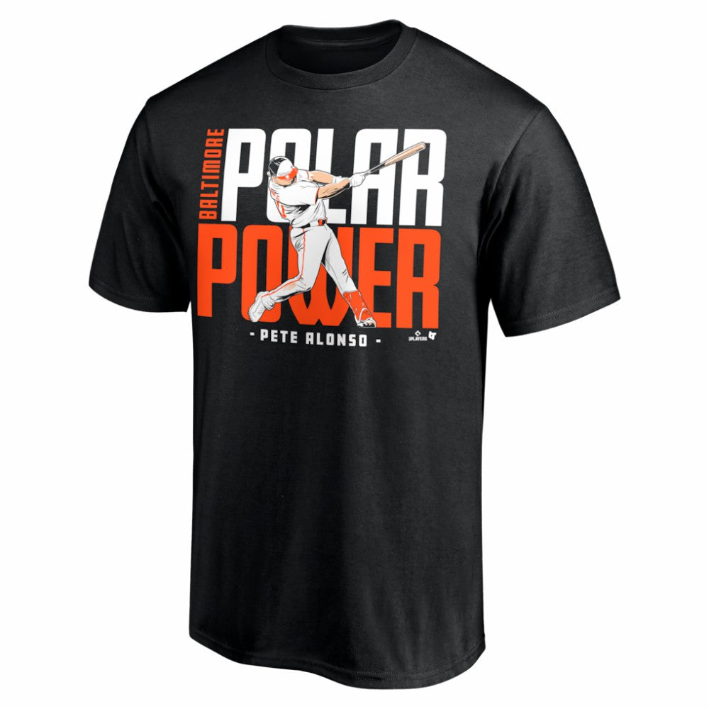 Pete Alonso Baltimore Orioles BreakingT Unisex Polar Power T-Shirt - Black T-shirts
