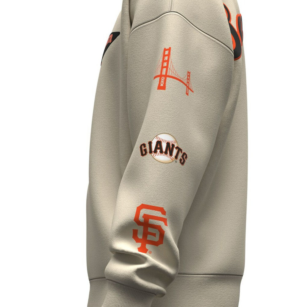 San Francisco Giants Fanatics Unisex Spirit Jersey Fleece Crewneck Pennant Sweatshirt - Tan Jerseys