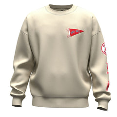 Boston Red Sox Fanatics Unisex Spirit Jersey Fleece Crewneck Pennant Sweatshirt - Tan Jerseys