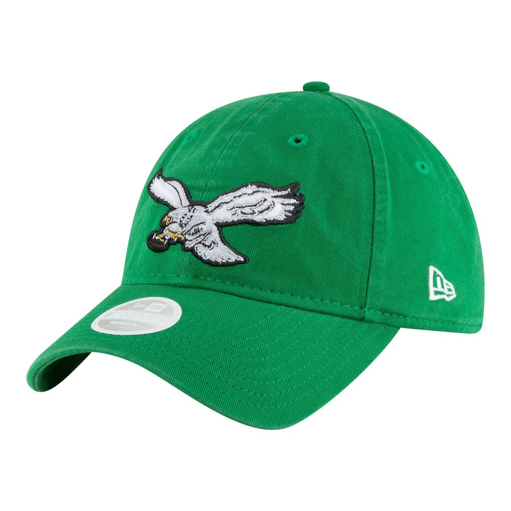 Philadelphia Eagles New Era Women's Throwback 9TWENTY Adjustable Hat - Kelly Green Hats