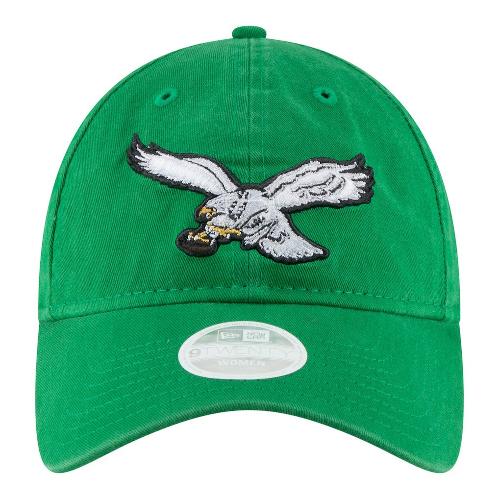 Philadelphia Eagles New Era Women's Throwback 9TWENTY Adjustable Hat - Kelly Green Hats