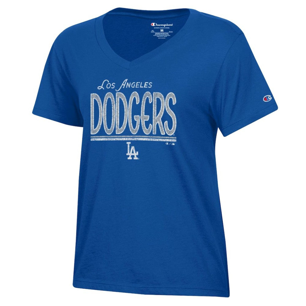 Los Angeles Dodgers Champion Women's Core V-Neck T-Shirt - Royal T-shirts