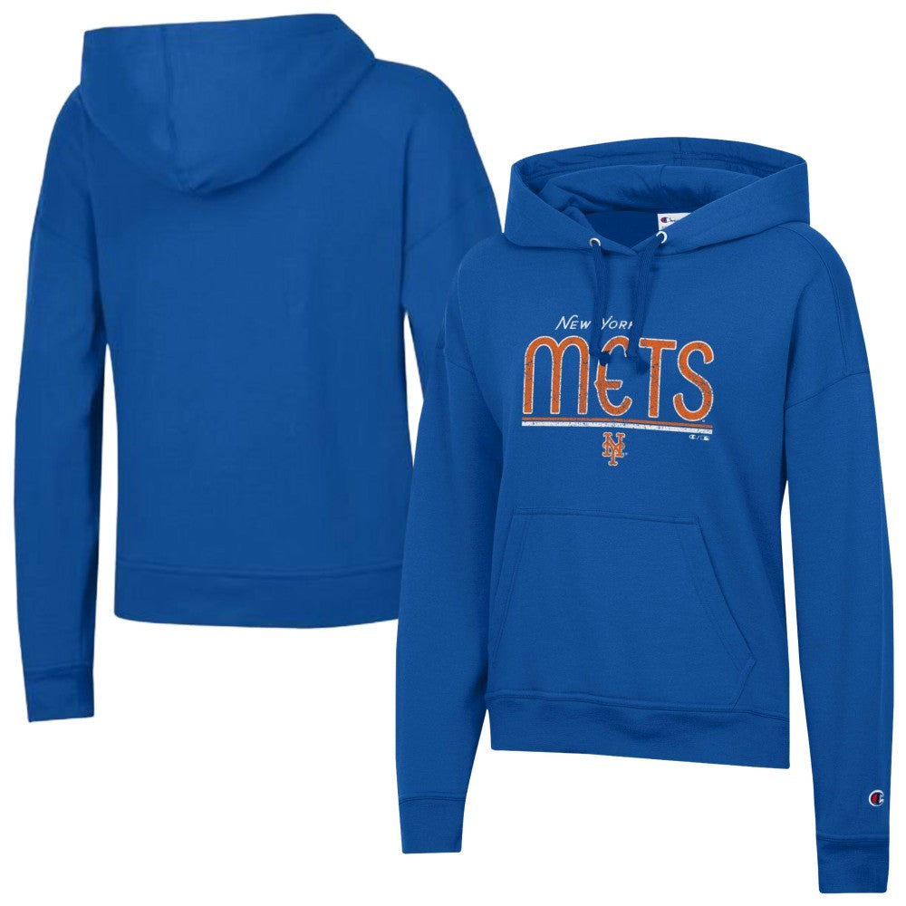 New York Mets Champion Women's Vintage Powerblend Hoodie - Royal Hoodies
