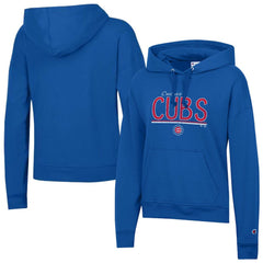 Chicago Cubs Champion Women's Vintage Powerblend Hoodie - Royal Hoodies