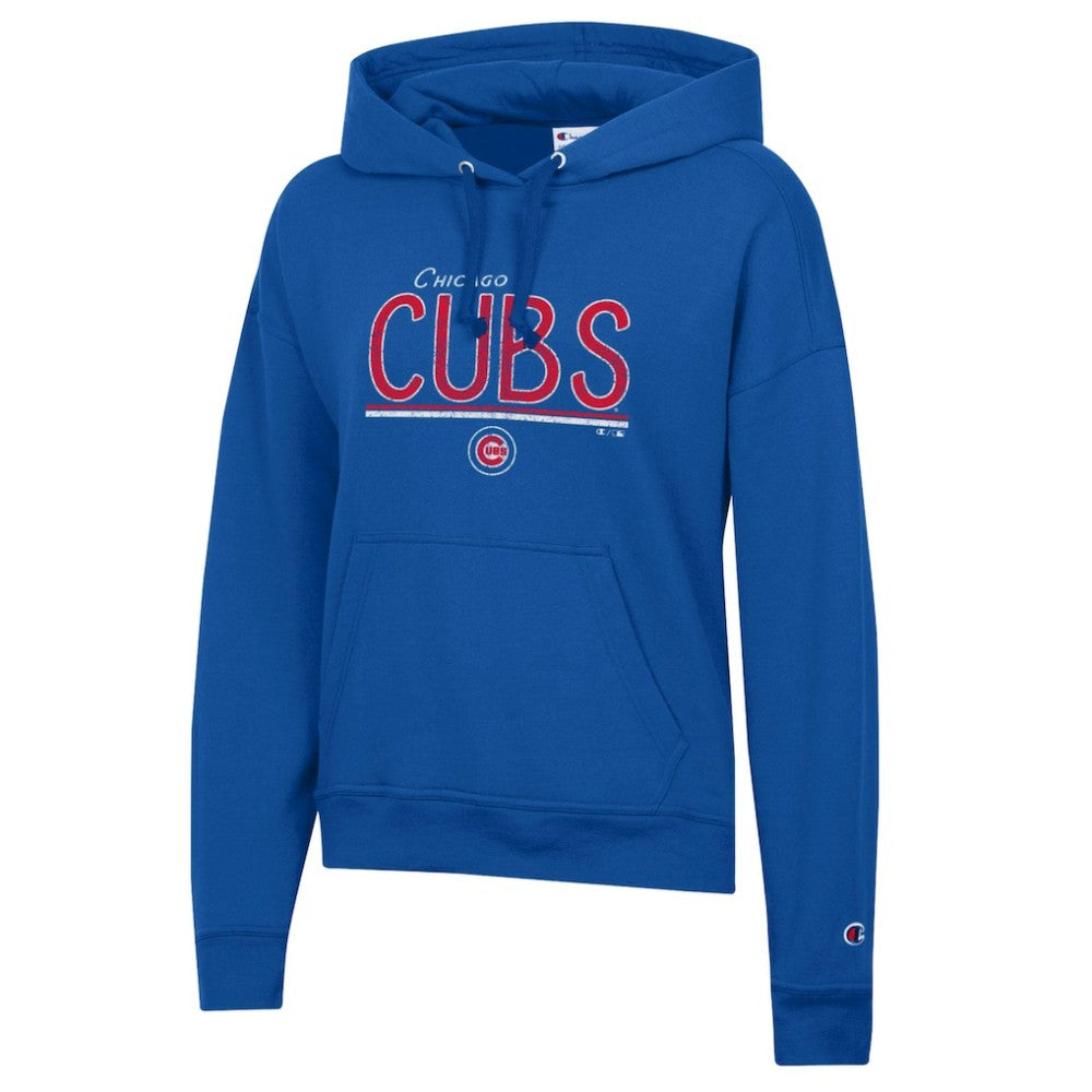Chicago Cubs Champion Women's Vintage Powerblend Hoodie - Royal Hoodies