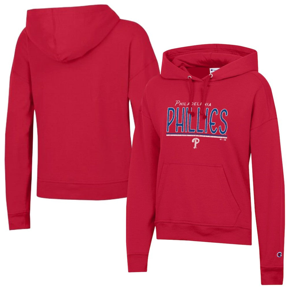 Philadelphia Phillies Champion Women's Vintage Powerblend Hoodie - Red Hoodies