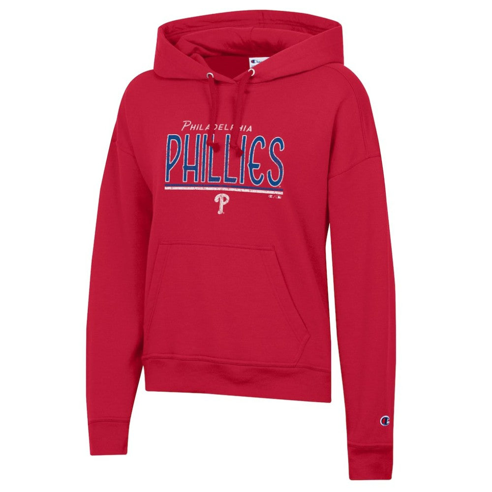 Philadelphia Phillies Champion Women's Vintage Powerblend Hoodie - Red Hoodies