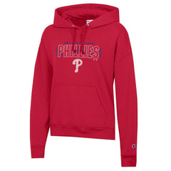 Philadelphia Phillies Champion Women's Distressed Powerblend Hoodie - Red Hoodies