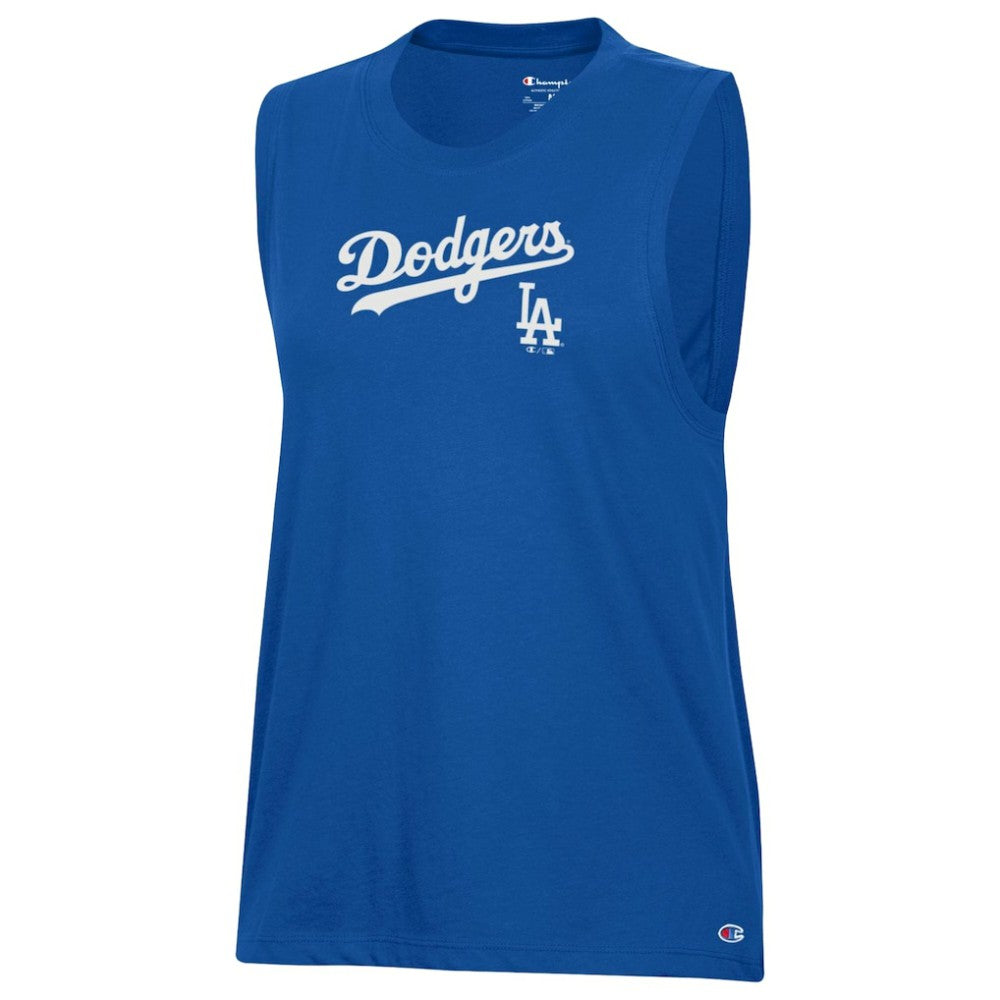 Los Angeles Dodgers Champion Women's Muscle Tank Top - Royal Tanks