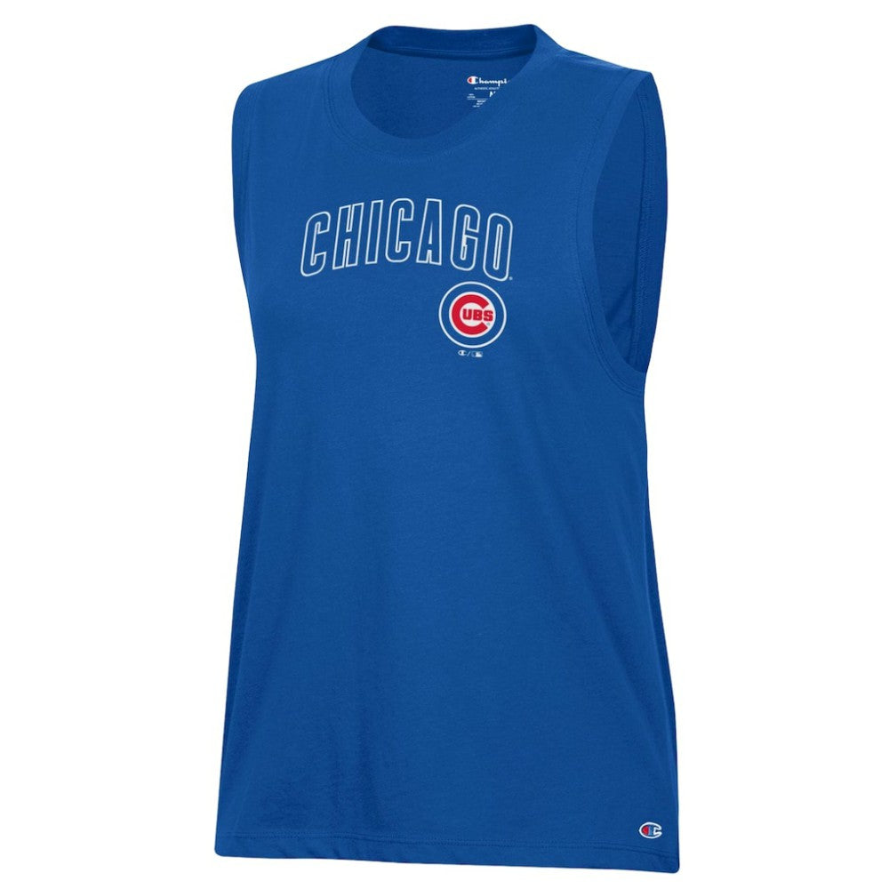 Chicago Cubs Champion Women's Muscle Tank Top - Royal Tanks