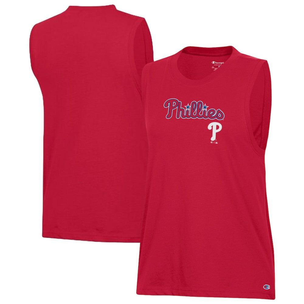 Philadelphia Phillies Champion Women's Muscle Tank Top - Red Tanks