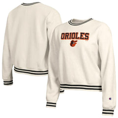 Baltimore Orioles Champion Women's Reverse Weave Sweatshirt - Cream Sweatshirts