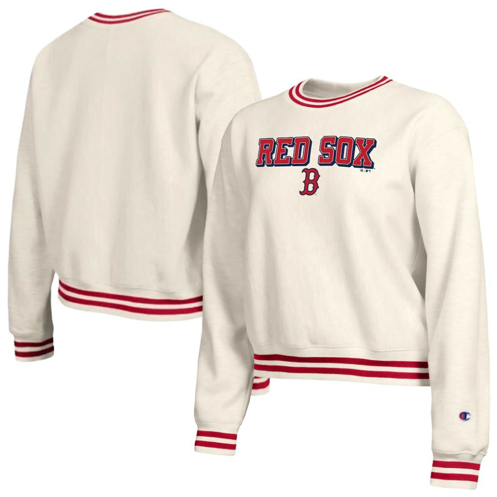 Boston Red Sox Champion Women's Reverse Weave Sweatshirt - Cream Sweatshirts