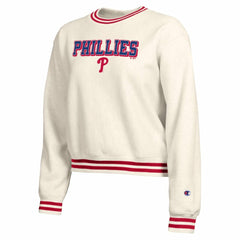Philadelphia Phillies Champion Women's Reverse Weave Sweatshirt - Cream Sweatshirts