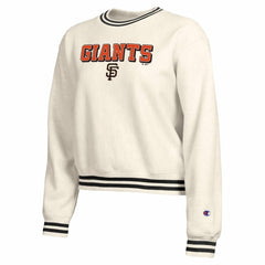 San Francisco Giants Champion Women's Reverse Weave Sweatshirt - Cream Sweatshirts