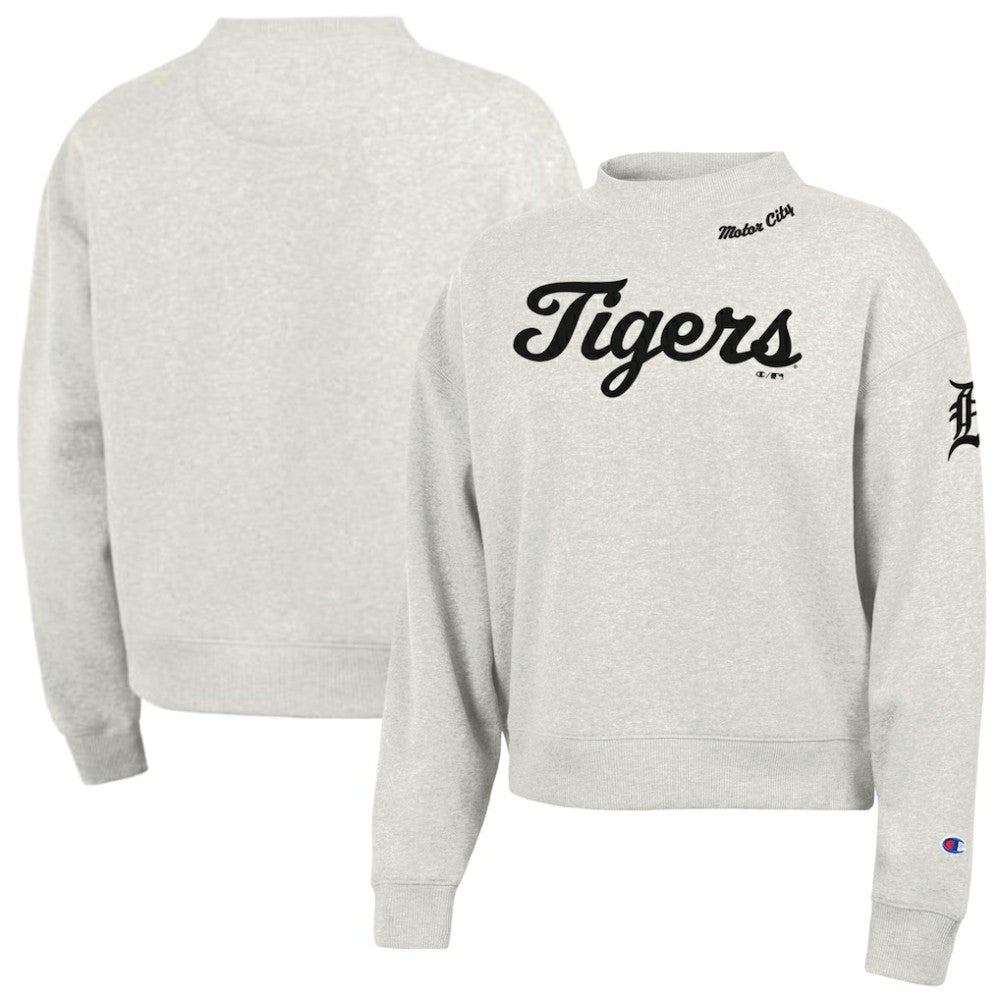 Detroit Tigers Champion Women's Triumph Tri-Blend Sweatshirt - Stone Sweatshirts