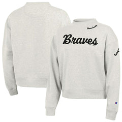 Atlanta Braves Champion Women's Triumph Tri-Blend Sweatshirt - Stone Sweatshirts