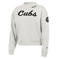 Chicago Cubs Champion Women's Triumph Tri-Blend Sweatshirt - Stone Sweatshirts