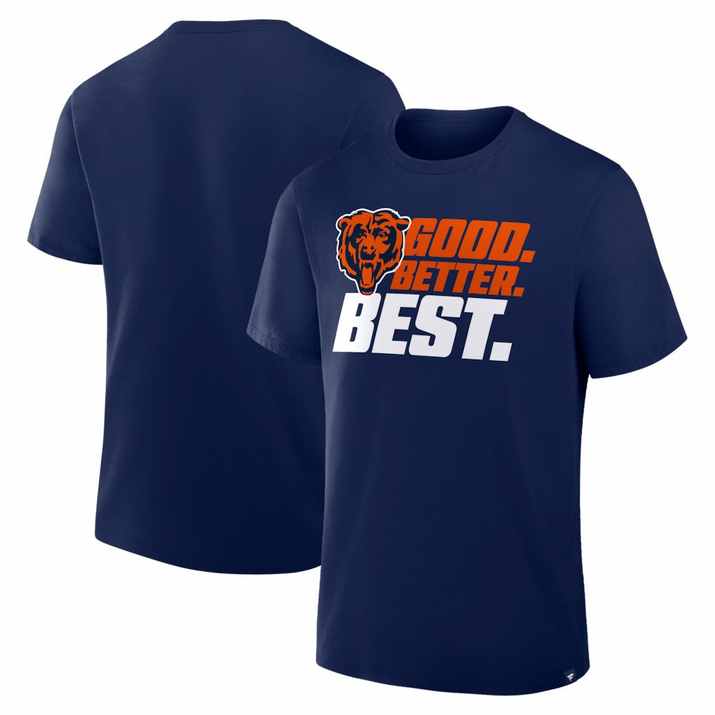 Chicago Bears Good. Better. Best. T-Shirt - Navy T-shirts
