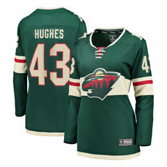 Quinn Hughes Minnesota Wild Fanatics Women's Home Breakaway Jersey - Green | US 203721404