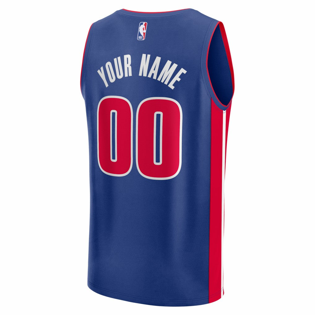Detroit Pistons Fastbreak Custom Jersey Icon Editi- Blue - Fanatics