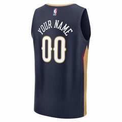 New Orleans Pelicans Fastbreak Custom Jersey Icon Edition Navy - Fanatics