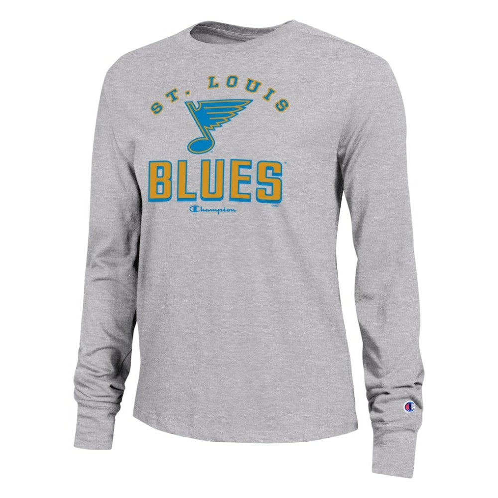 St. Louis Blues Champion Women's Core Long Sleeve T-Shirt - Gray | US 203724902