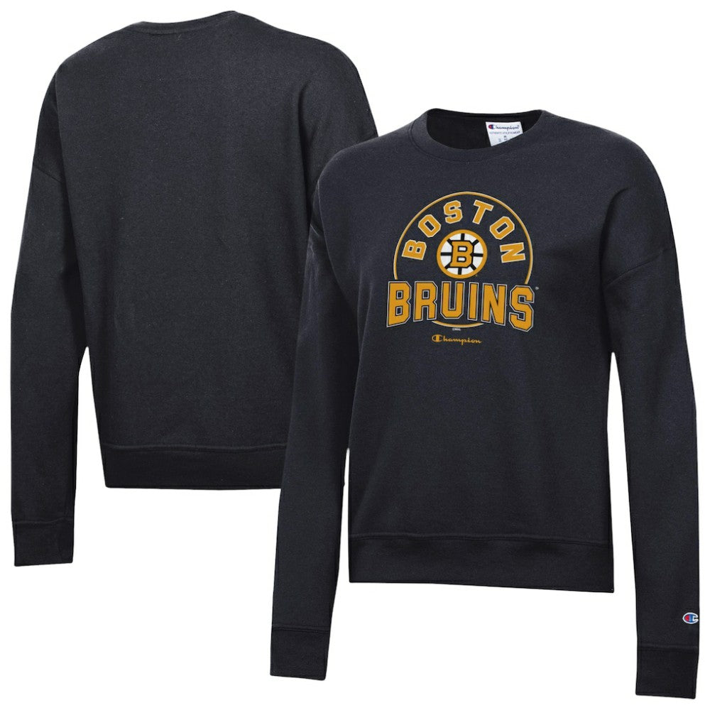 Boston Bruins Champion Women's Powerblend Fleece Sweatshirt - Black | US 203724903