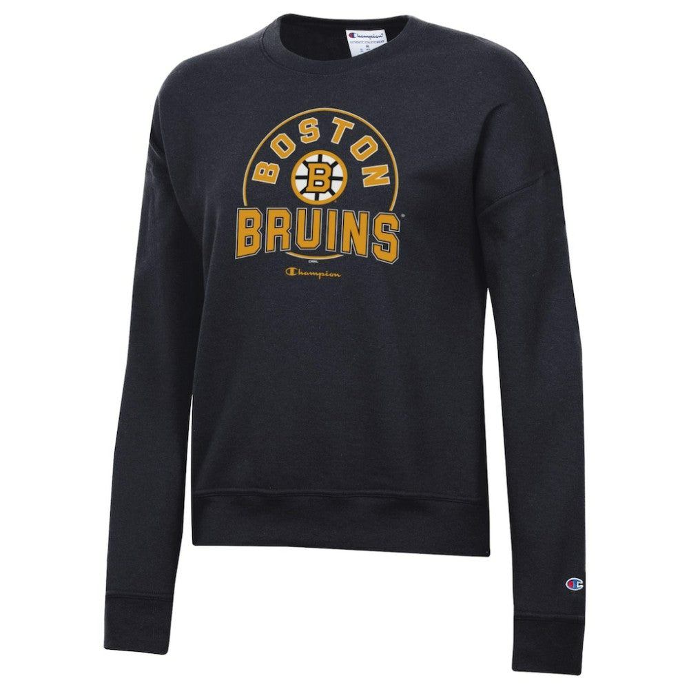 Boston Bruins Champion Women's Powerblend Fleece Sweatshirt - Black | US 203724903