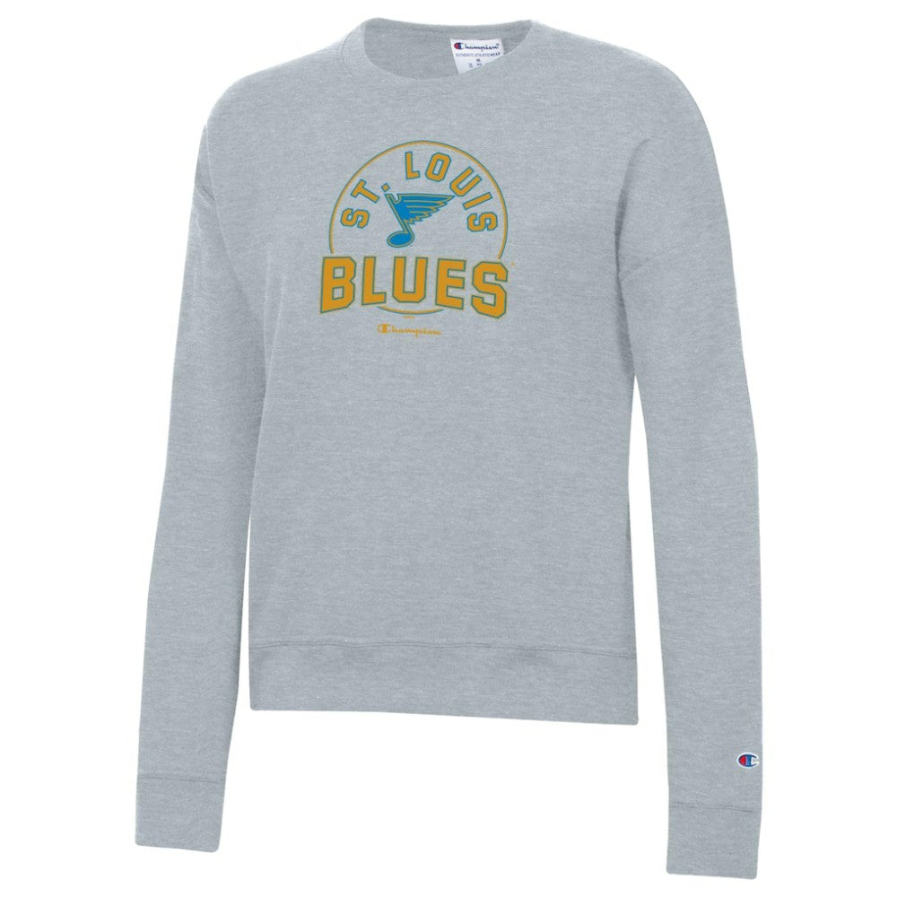St. Louis Blues Champion Women's Powerblend Fleece Sweatshirt - Gray | US 203724904