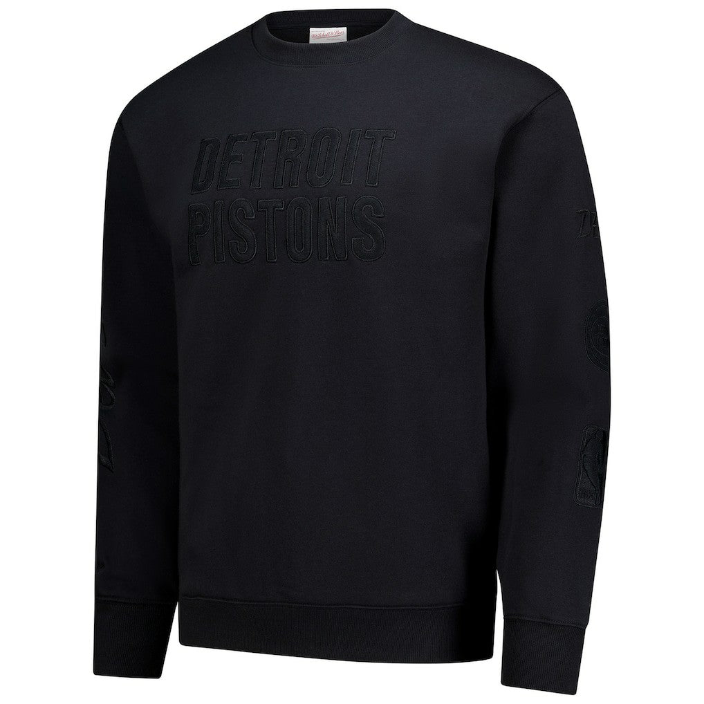 Detroit Pistons Phantom Fleece Sweatshirt Black - Mitchell & Ness outlet