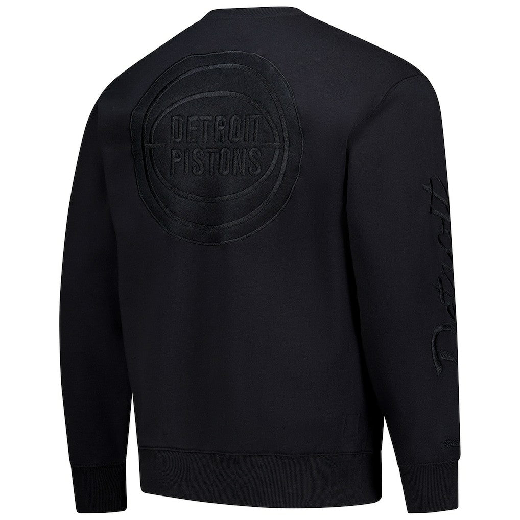 Detroit Pistons Phantom Fleece Sweatshirt Black - Mitchell & Ness outlet
