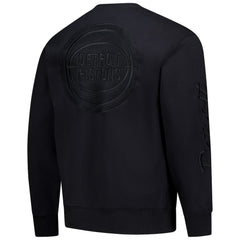 Detroit Pistons Phantom Fleece Sweatshirt Black - Mitchell & Ness outlet