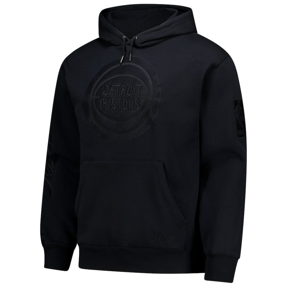 Detroit Pistons Phantom Fleece Hoodie Black - Mitchell & Ness
