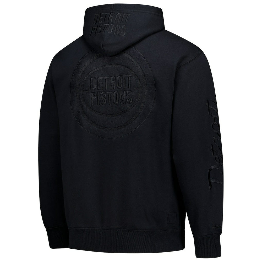 Detroit Pistons Phantom Fleece Hoodie Black - Mitchell & Ness