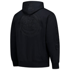 Detroit Pistons Phantom Fleece Hoodie Black - Mitchell & Ness