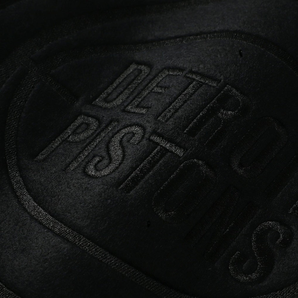Detroit Pistons Phantom Fleece Hoodie Black - Mitchell & Ness