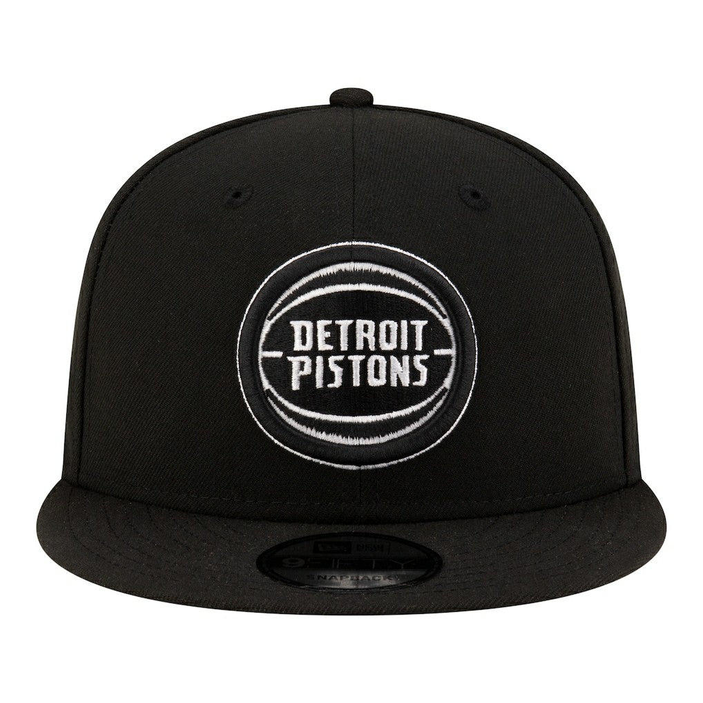 Detroit Pistons Team 9FIFTY Snapback Hat Black/White - New Era