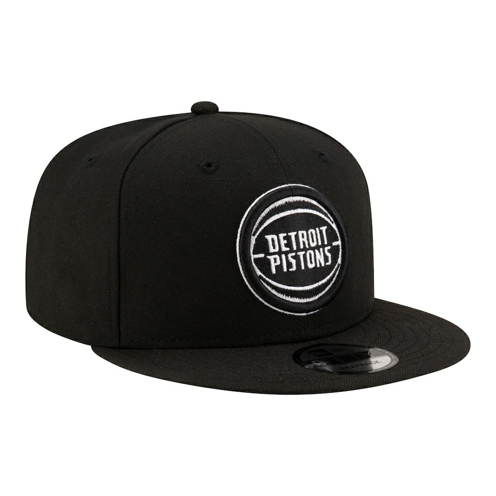 Detroit Pistons Team 9FIFTY Snapback Hat Black/White - New Era