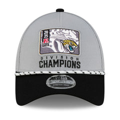 Jacksonville Jaguars New Era 2025 AFC South Division Champions Locker Room Trophy Collection 9FORTY Adjustable Hat - Gray/Black Hats
