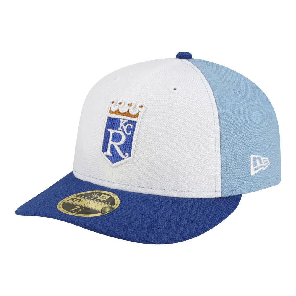 Kansas City Royals New Era Authentic Collection On-Field Low Profile 59FIFTY Fitted Hat - White/Blue Hats