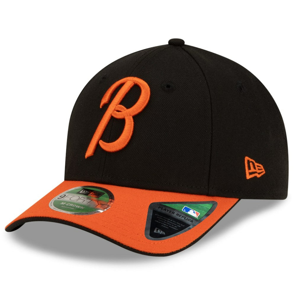 Baltimore Orioles New Era Player Replica 9FORTY Adjustable Hat - Black/Orange Hats