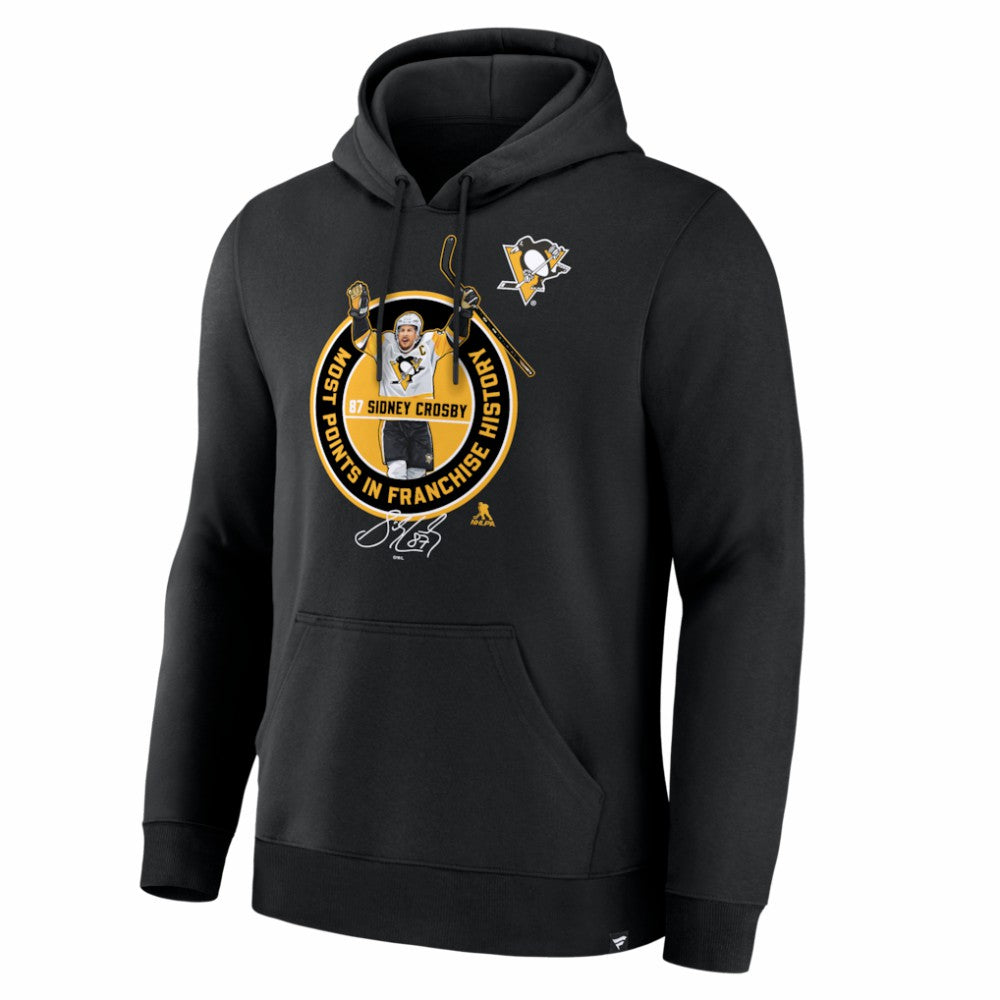 Sidney Crosby Pittsburgh Penguins Most Points in Franchise History Hoodie - Black | US 203729280
