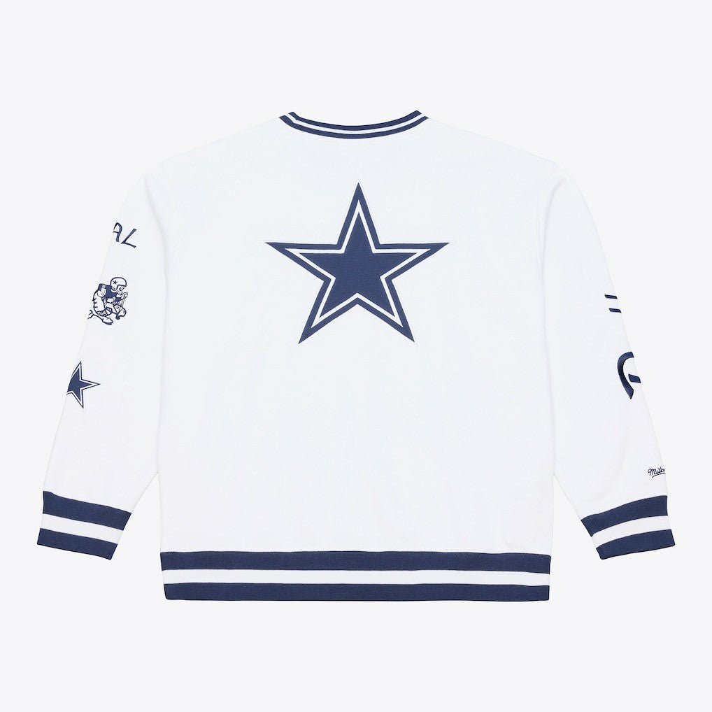 Dallas Cowboys White Out Fleece Sweatshirt - White Sweatshirts