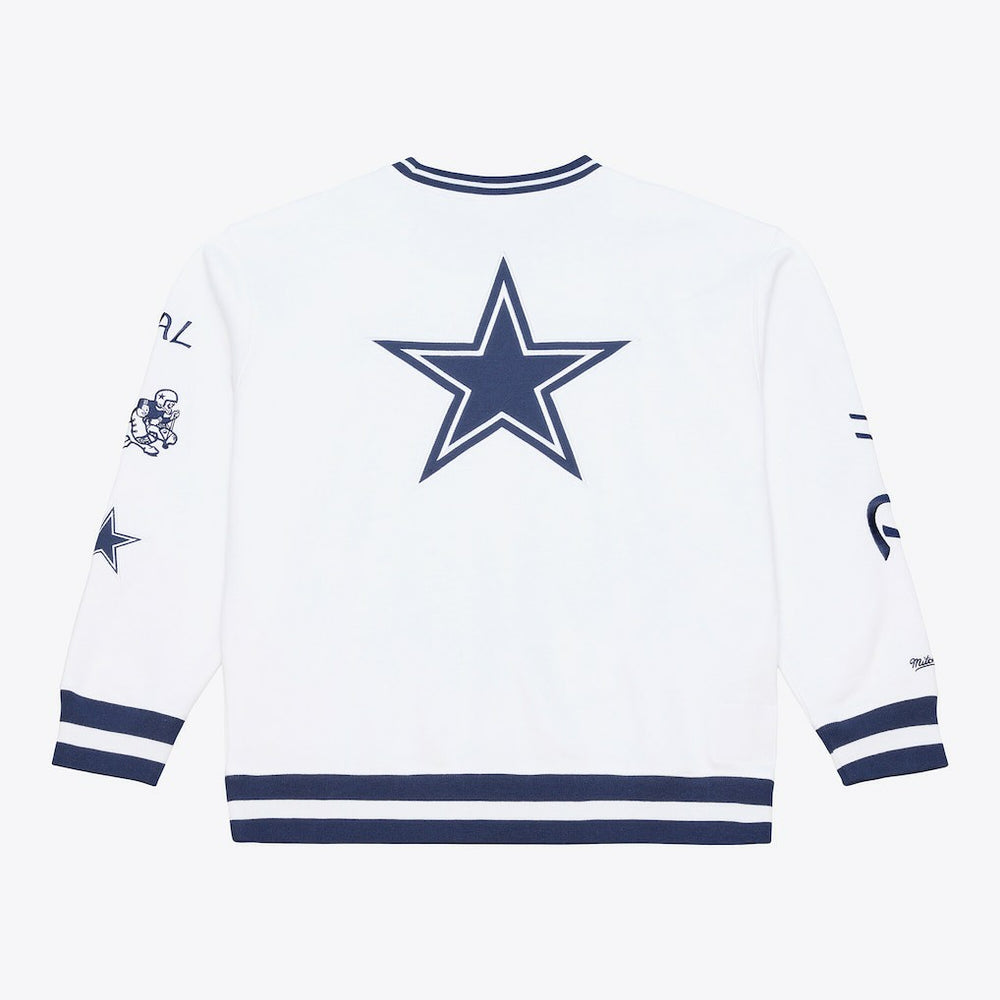 Dallas Cowboys White Out Fleece Sweatshirt - White Sweatshirts