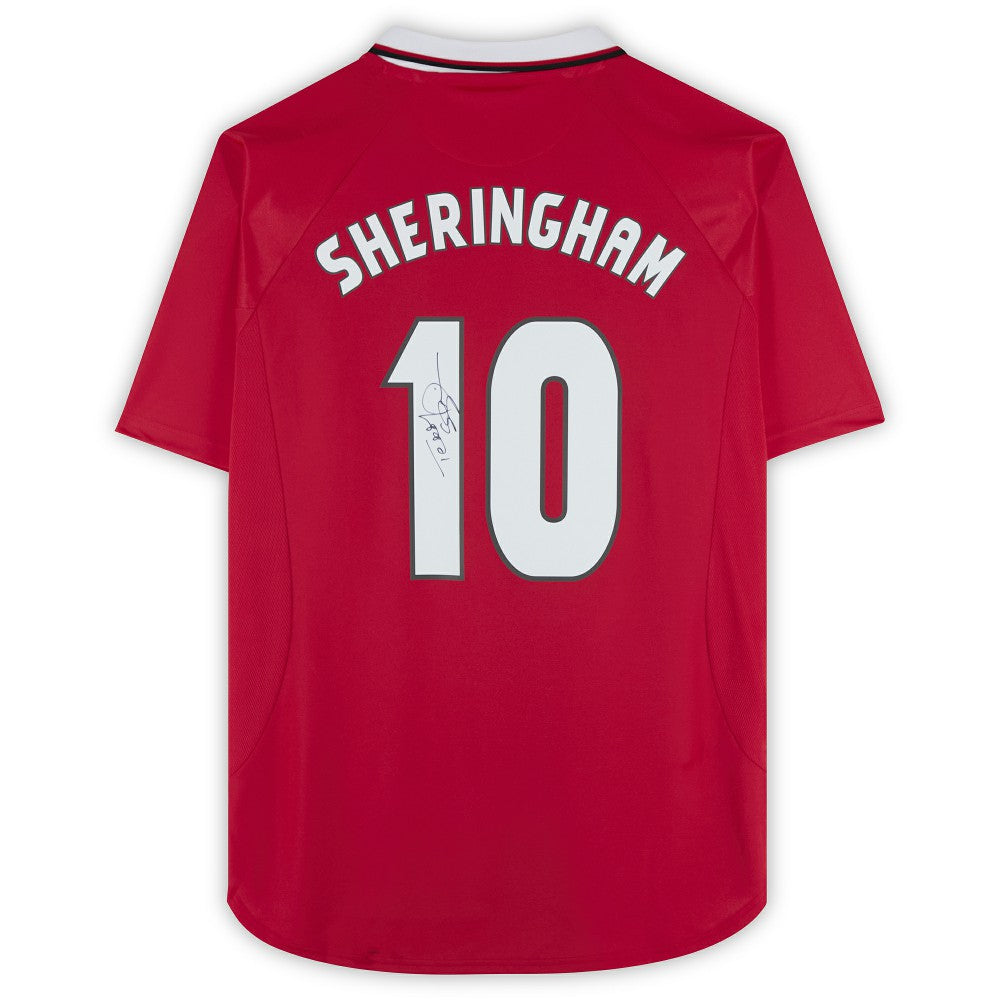 Teddy Sheringham Manchester United Autographed 1999 Red UEFA Champions League Home Jersey Icons - Adidas discount