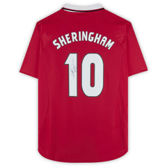 Teddy Sheringham Manchester United Autographed 1999 Red UEFA Champions League Home Jersey Icons - Adidas discount