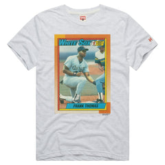 Frank Thomas Chicago White Sox Homage Unisex 1990 Topps Baseball Rookie Tri-Blend T-Shirt - Ash T-shirts