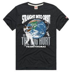 Frank Thomas Chicago White Sox Homage Unisex Straight Into Orbit Player Graphic Tri-Blend T-Shirt - Charcoal T-shirts